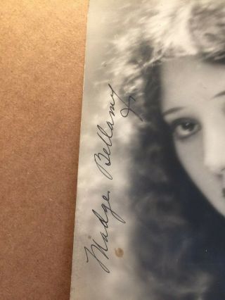 Madge Bellamy Rare Early Vintage Autographed Photo White Zombie 1920s 5