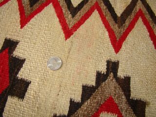 Antique Navajo Rug Native American Weaving Blanket with Step Diamonds and Stars 11