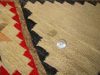 Antique Navajo Rug Native American Weaving Blanket with Step Diamonds and Stars 9