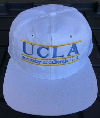 Vintage 90s Los Angeles Ucla Bruins The Game Split Bar Snapback Hat Glued Tag