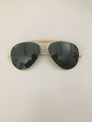 Ray Ban Bausch And Lomb Aviator Sunglassses 62014 With Case And Paper