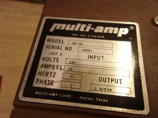 Vintage Multi - Amp Universal Protective Relay Tester Model SR - 76A 3