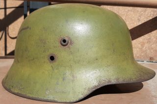 Ww2 Rare Military Hungarian M38 Helmet In