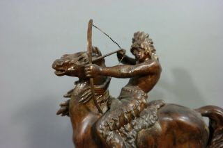 Antique INDIAN HORSE Bow & Arrow WILD BILL HICKOCK Old WEST SHOW SOUVENIR STATUE 2