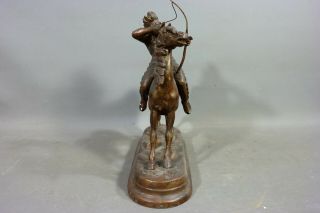 Antique INDIAN HORSE Bow & Arrow WILD BILL HICKOCK Old WEST SHOW SOUVENIR STATUE 4