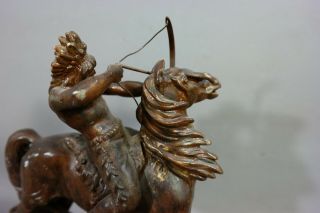 Antique INDIAN HORSE Bow & Arrow WILD BILL HICKOCK Old WEST SHOW SOUVENIR STATUE 6