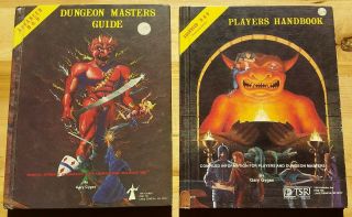 Vintage Bundle Ad&d Dungeon Masters Guide 1979/players Handbook Monster Cvr 1980