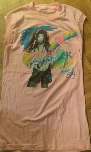 Donna Summer - Rainbow Tour 1984 Tank Top T - Shirt - Vintage