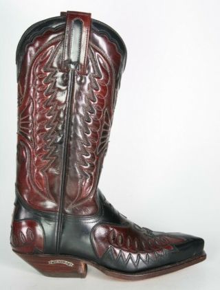 Vintage Sendra Leather Classic Cowboy Boots Size 4 - 5 Uk / 37 - 38 Eu / 6 - 7 Au
