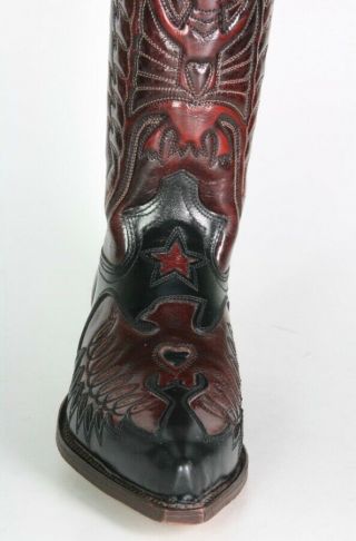 Vintage Sendra Leather Classic Cowboy Boots Size 4 - 5 UK / 37 - 38 EU / 6 - 7 AU 2