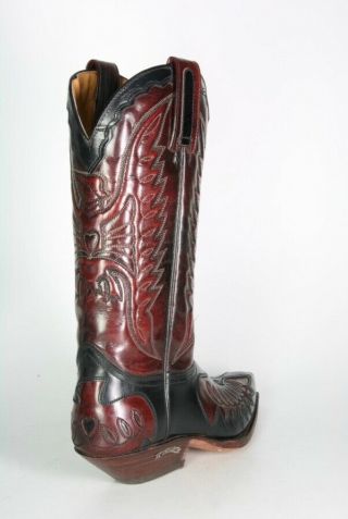 Vintage Sendra Leather Classic Cowboy Boots Size 4 - 5 UK / 37 - 38 EU / 6 - 7 AU 3