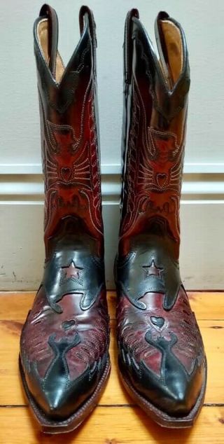 Vintage Sendra Leather Classic Cowboy Boots Size 4 - 5 UK / 37 - 38 EU / 6 - 7 AU 4