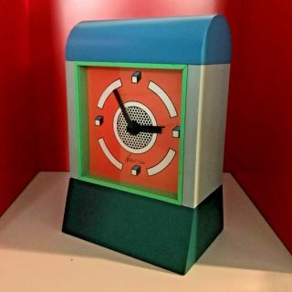 Sowden / Du Pasquier Neos Lorenz Table Clock (sottsass Memphis 80s Design) Rare