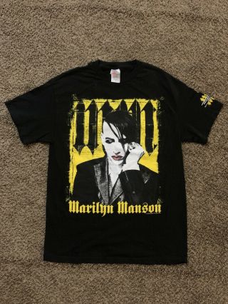 Vintage 90s Marilyn Manson T Shirt Medium “against All God’s Tour”