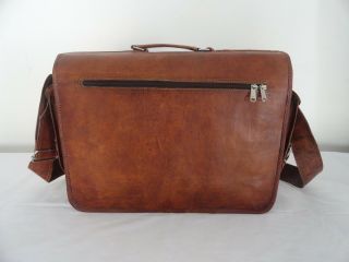 Vintage Leather Briefcase Messenger Bag Laptop Satchel MacBook Shoulder Bag 8