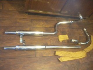 Harley Panhead Dual Exhaust Crossover Pipes // Knucklehead Antique Motorcycle 2