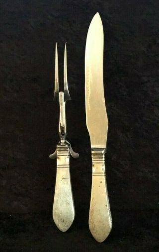 Georg Jensen Sterling Silver Carving Knife & Fork (w2)
