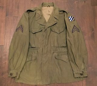 Wwii Us Army M1943 Field Jacket - 3rd Infantry Division - Corporal M43