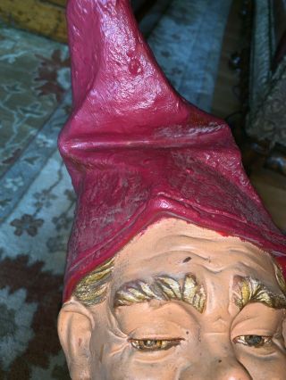 Antique Rare 27 Inches tall German Terra - cotta Gnome,  Statue Elf 1935 9