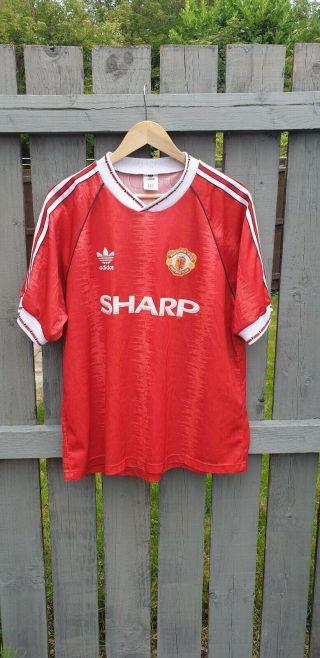 Manchester United 1991 Home Shirt Xl Adidas Vintage