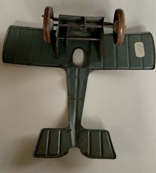 Vintage Rare 1920 ' S Chein ? Strauss? Wind up tin Litho Toy Plane Rare 5