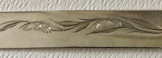 1870 TIFFANY STERLING Silver ITALIAN Tea Dessert Butter Knife Lily of Valley 2