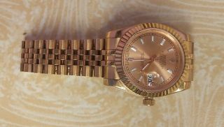 Rare 18k rose gold Rolex oyster perpetual date just 5
