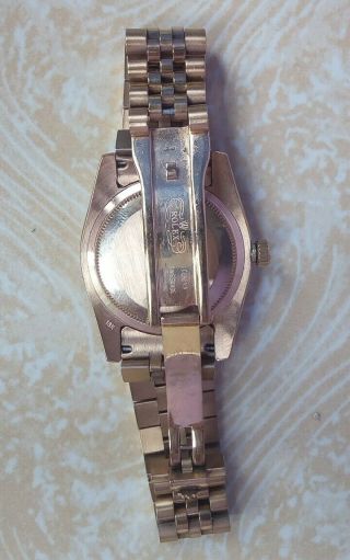 Rare 18k rose gold Rolex oyster perpetual date just 6