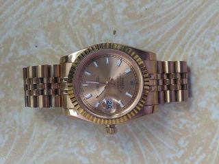 Rare 18k rose gold Rolex oyster perpetual date just 7