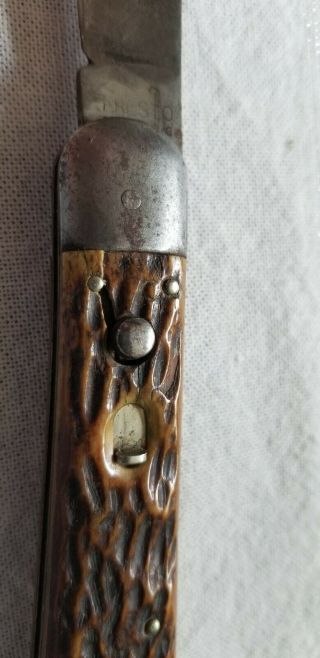 Vintage WWII? G.  Schrade Presto Locking Folding Pocket Knife B ' port.  CT 7