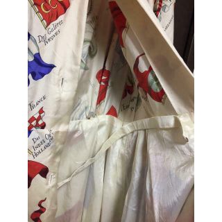 Authentic HERMES Vintage Flag Pattern Short Sleeve Dress One Piece Silk Size 40 4