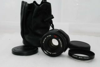 " Rare Near " Contax Planar 35mm F/2 G Black Lens For G2 Black 2810