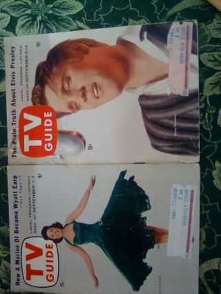 Vintage TV Guides.  All 10 issues from Aug.  18,  1956 through Oct.  26,  1956.  Elvis. 3