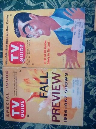 Vintage TV Guides.  All 10 issues from Aug.  18,  1956 through Oct.  26,  1956.  Elvis. 4