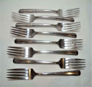 8 Towle Candlelight Sterling Silver Dessert Salad Forks No Monograms 280 Grams