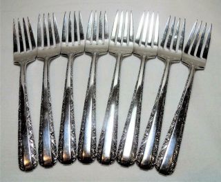 8 Towle Candlelight sterling silver dessert salad forks no monograms 280 grams 5