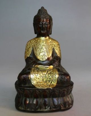 Tibet Tibetan Buddhism Copper Bronze Sakyamuni Tantra Buddha Tathagata Statue