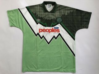 Vintage Celtic Football Shirt 1991 Away Maglia Calico Camiseta