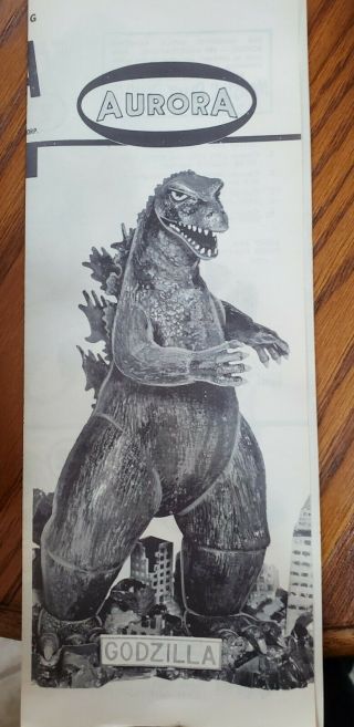 AURORA 1964 VINTAGE GODZILLA MODEL KIT UNBUILT 4