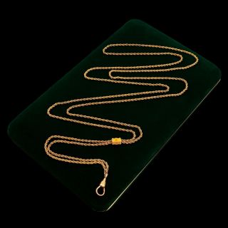 Antique Vintage Nouveau 14k 18k Gold Filled Gf Etruscan Slide Pendant Necklace