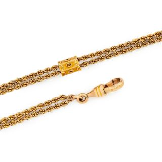 Antique Vintage Nouveau 14k 18k Gold Filled GF Etruscan Slide Pendant Necklace 4
