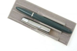 Vintage Parker 51 Fountain Pen Grey & Steel W/ Medium Nib