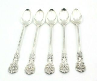 Set Of 5 Reed & Barton Sterling Silver Francis I Iced Tea Spoons No Res 5328