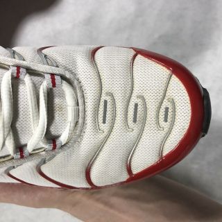 vtg 2008 Nike air max plus tn X SHOX hybrid fade white red valentine size w ' s 9 5