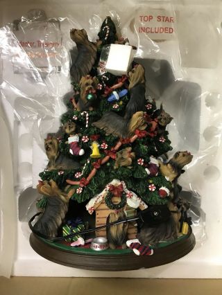 Danbury Yorkie Dog Christmas Tree And Train Set Retired Very Rare Nib