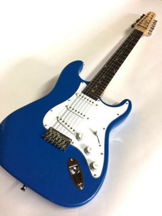 12 String Strat Style Electric Guitar Vintage Lake Placid Blue Lightweight