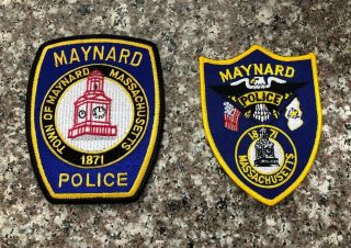 Police Patch Maynard Ma Obsolete And Vintage