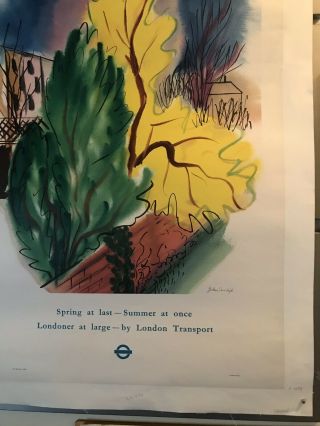vintage 1949 London Transport poster art by John Farleigh linen backed 4
