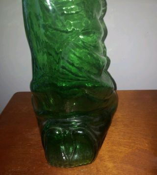 Vintage Green Glass Cevin Victory Chianti Lady Shaped Wine Bottle Italy 32” Tall 3