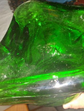 Vintage Green Glass Cevin Victory Chianti Lady Shaped Wine Bottle Italy 32” Tall 6